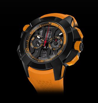 Jacob & Co. Epic X Chrono Black Titanium (Orange Band) Replica Watch EC311.21.SB.BG.C